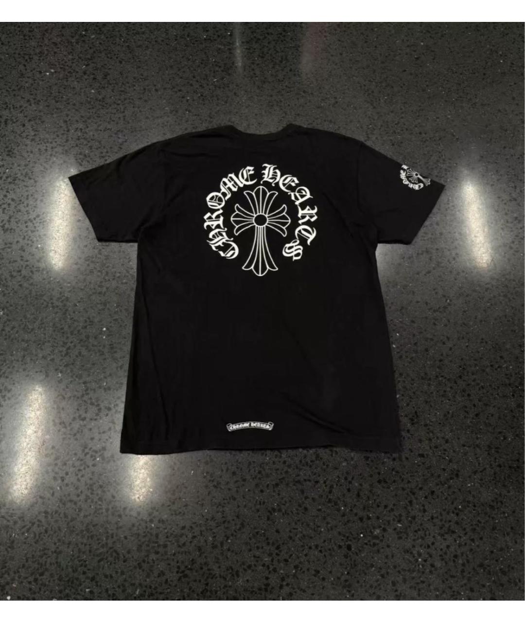 CHROME HEARTS Черная хлопковая футболка, фото 3