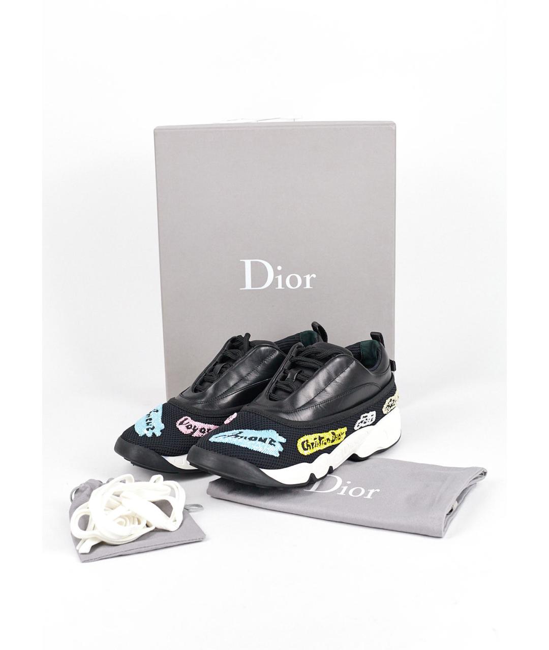 CHRISTIAN DIOR Черные текстильные кроссовки, фото 4