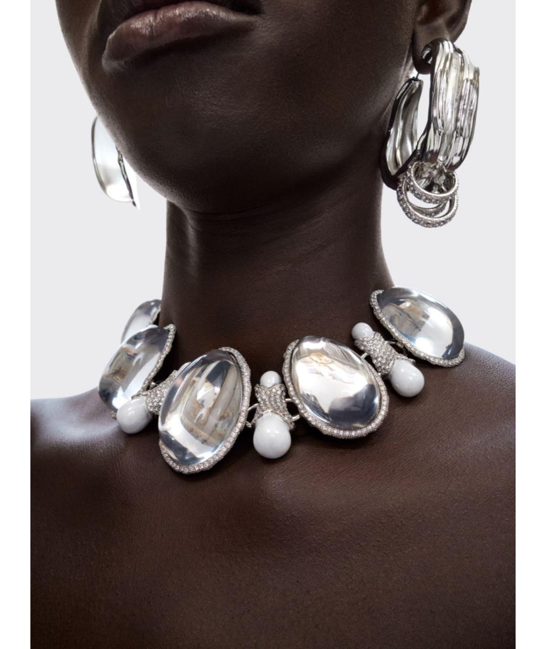 SCHIAPARELLI Серебряные латунные серьги, фото 3