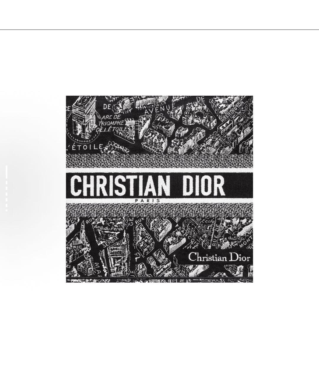 CHRISTIAN DIOR Антрацитовая хлопковая сумка тоут, фото 5