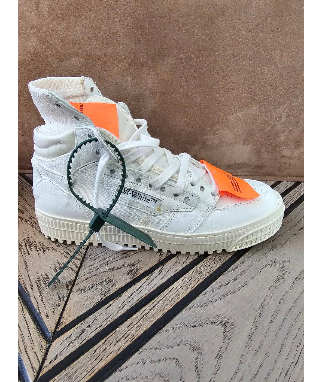 OFF-WHITE Белые высокие кроссовки / кеды, фото 8