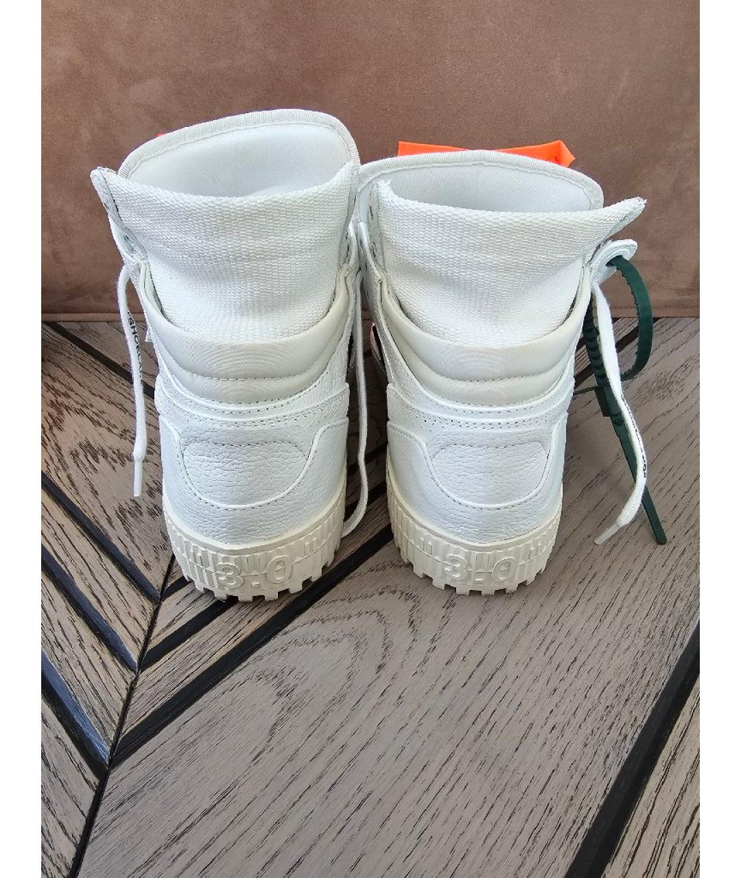 OFF-WHITE Белые высокие кроссовки / кеды, фото 4
