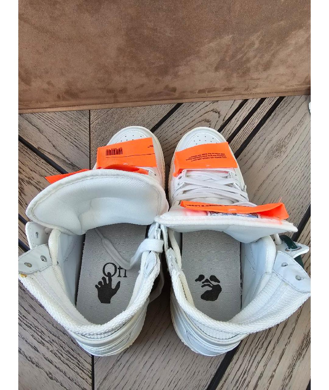 OFF-WHITE Белые высокие кроссовки / кеды, фото 3