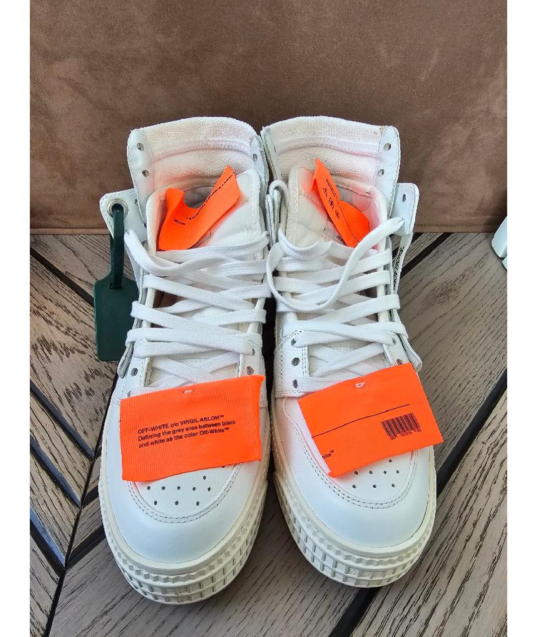 OFF-WHITE Белые высокие кроссовки / кеды, фото 2