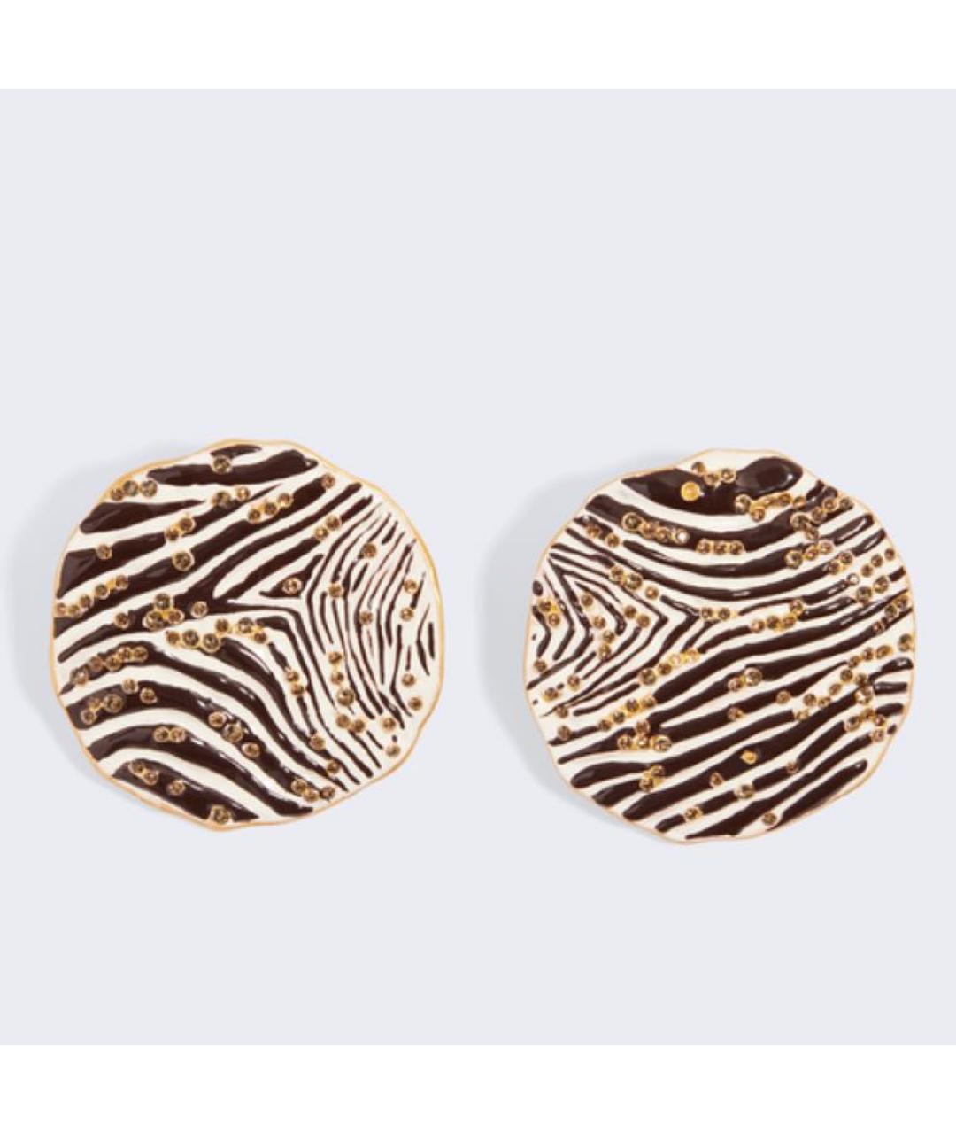 SCHIAPARELLI Коричневые латунные серьги, фото 4