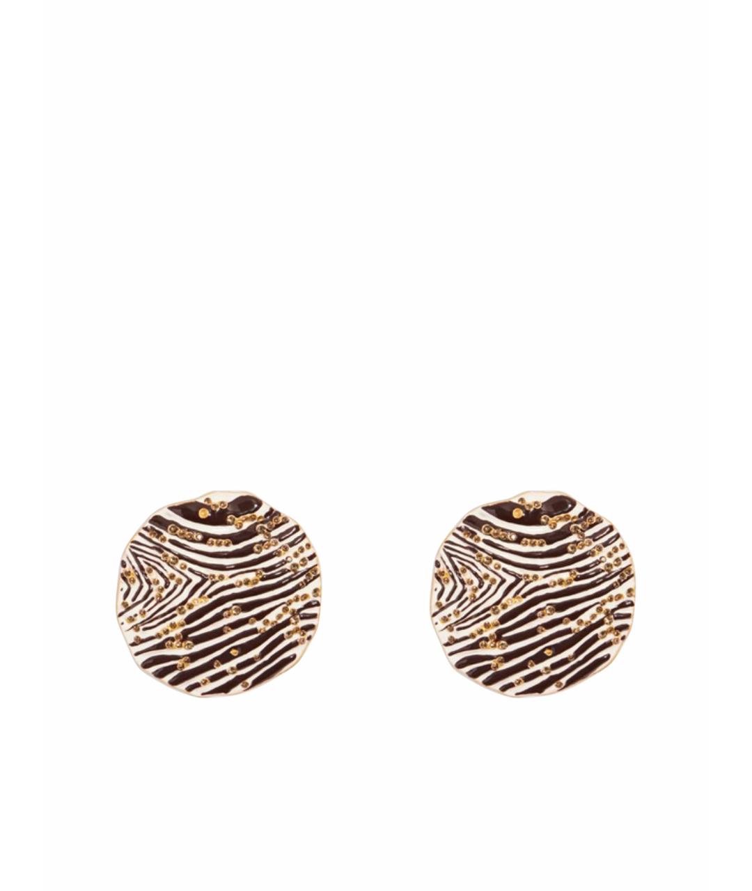 SCHIAPARELLI Коричневые латунные серьги, фото 1