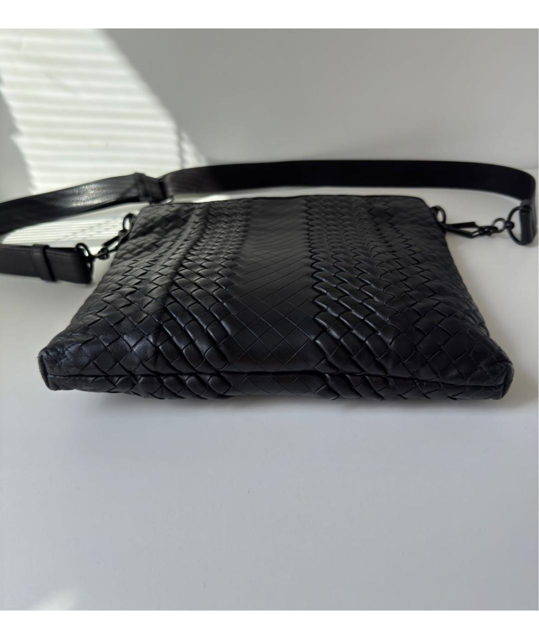 BOTTEGA VENETA Черный кожаный портфель, фото 5