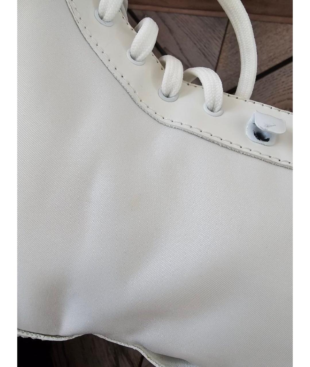 PRADA Белые кожаные ботинки, фото 5