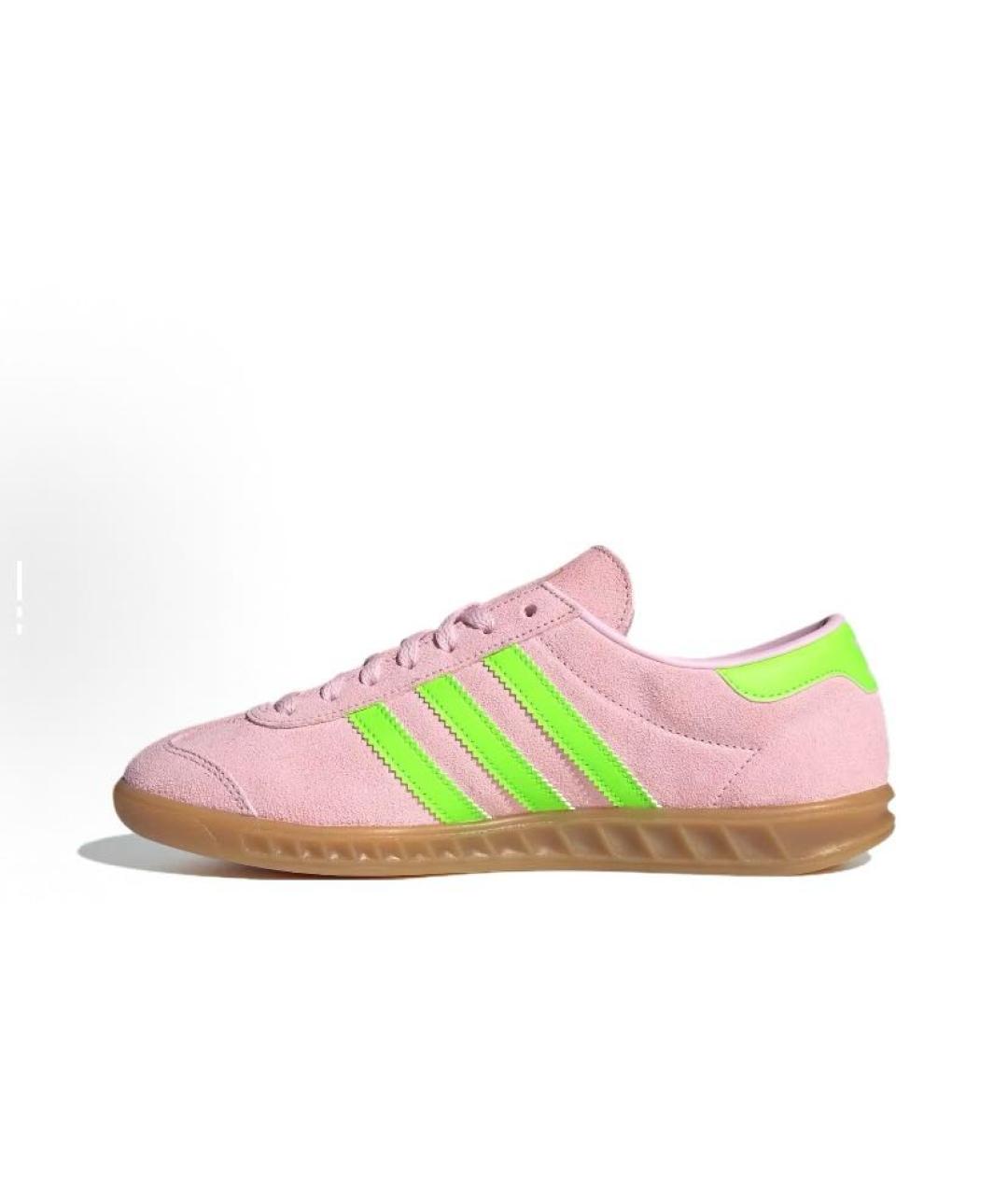 ADIDAS Розовые замшевые кроссовки, фото 4