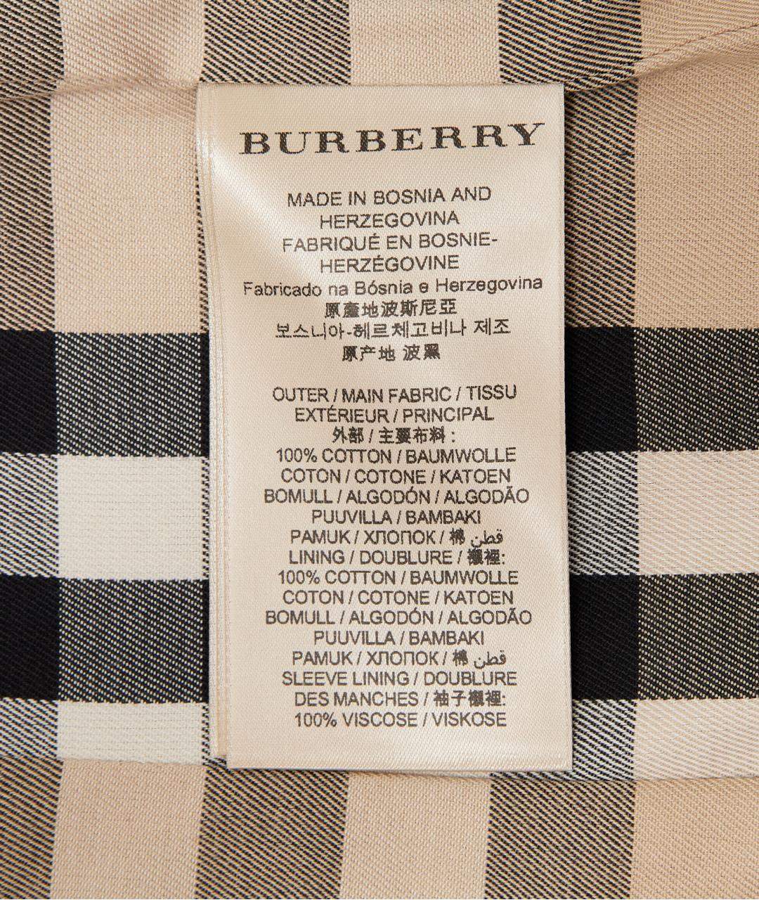 BURBERRY Бежевый хлопковый тренч/плащ, фото 6