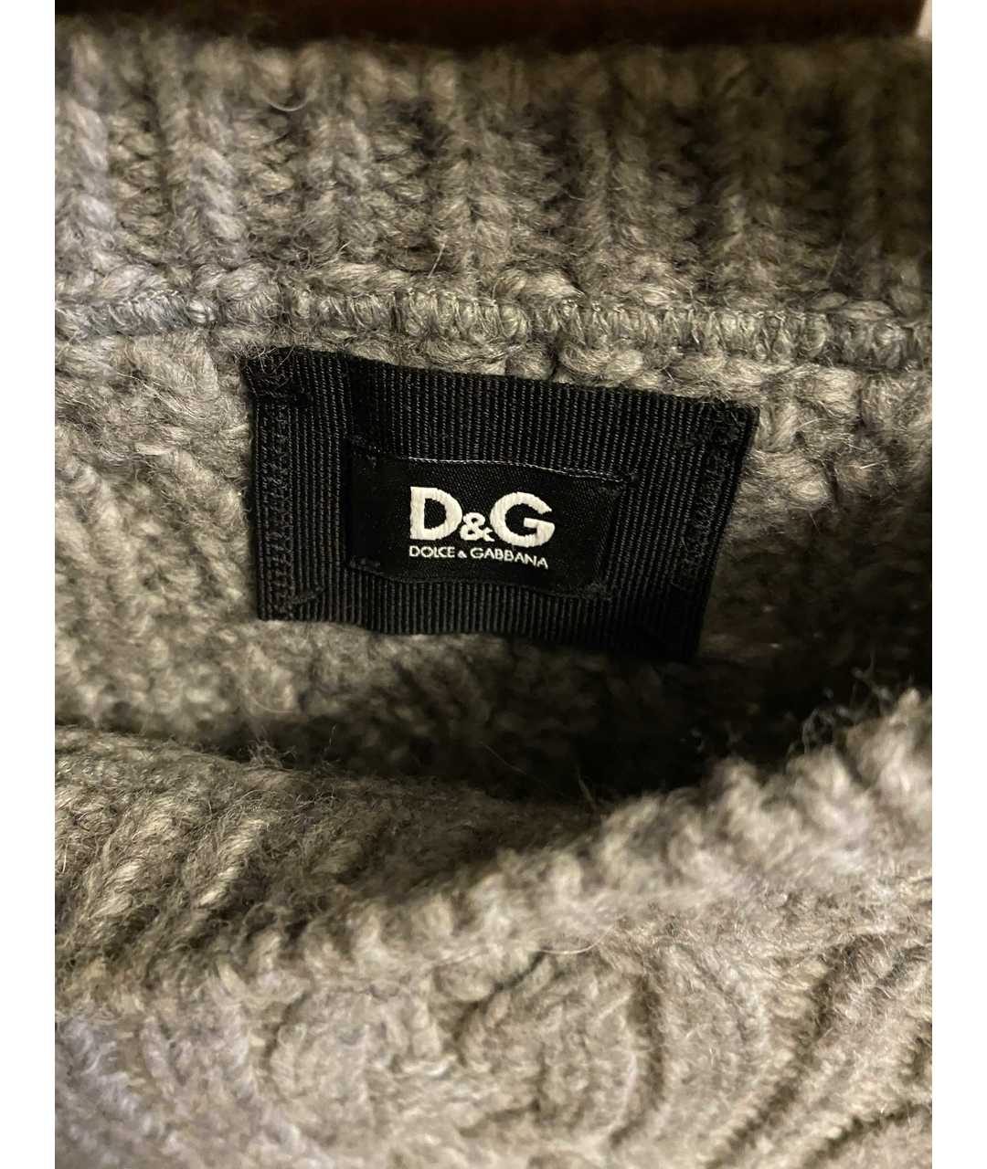 DOLCE&GABBANA Серый шерстяной джемпер / свитер, фото 3