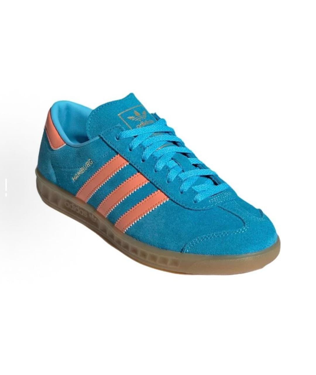 ADIDAS Синие замшевые кроссовки, фото 4