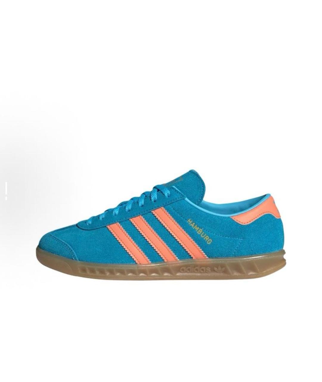 ADIDAS Синие замшевые кроссовки, фото 3