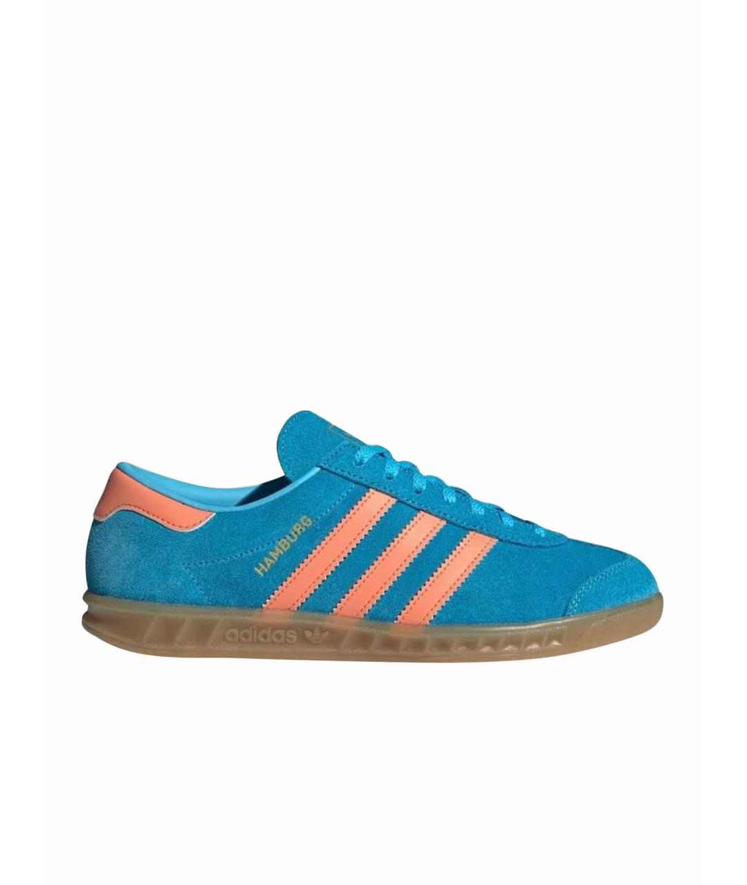 ADIDAS Синие замшевые кроссовки, фото 1
