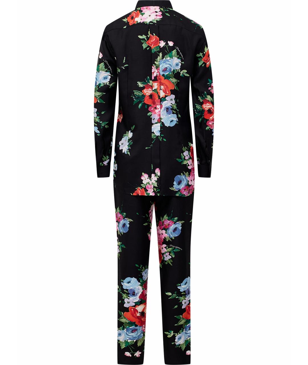 DOLCE&GABBANA Черный шелковый костюм с брюками, фото 2
