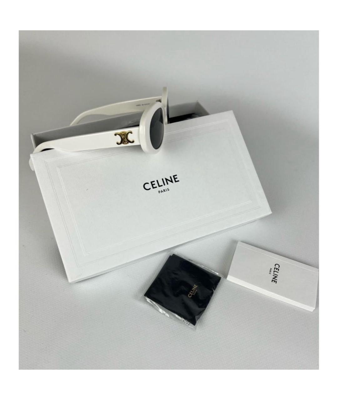 CELINE Белые солнцезащитные очки, фото 4