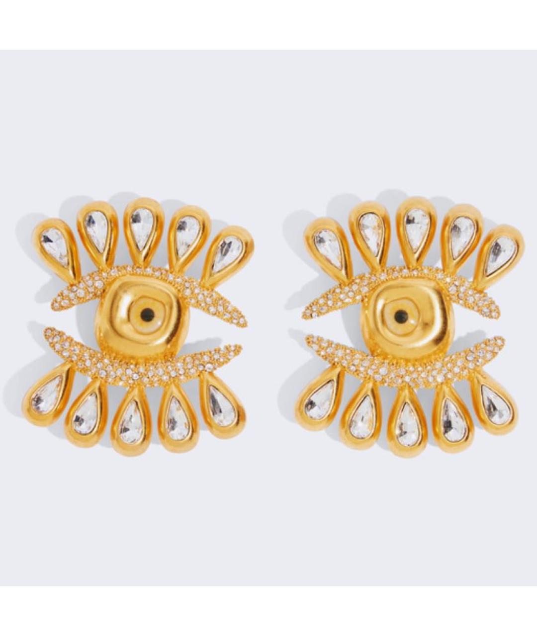 SCHIAPARELLI Золотые латунные серьги, фото 4