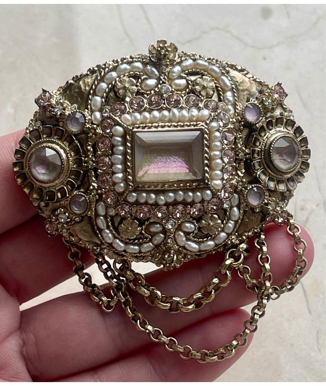 CHANEL Золотая металлическая булавка / брошь, фото 3