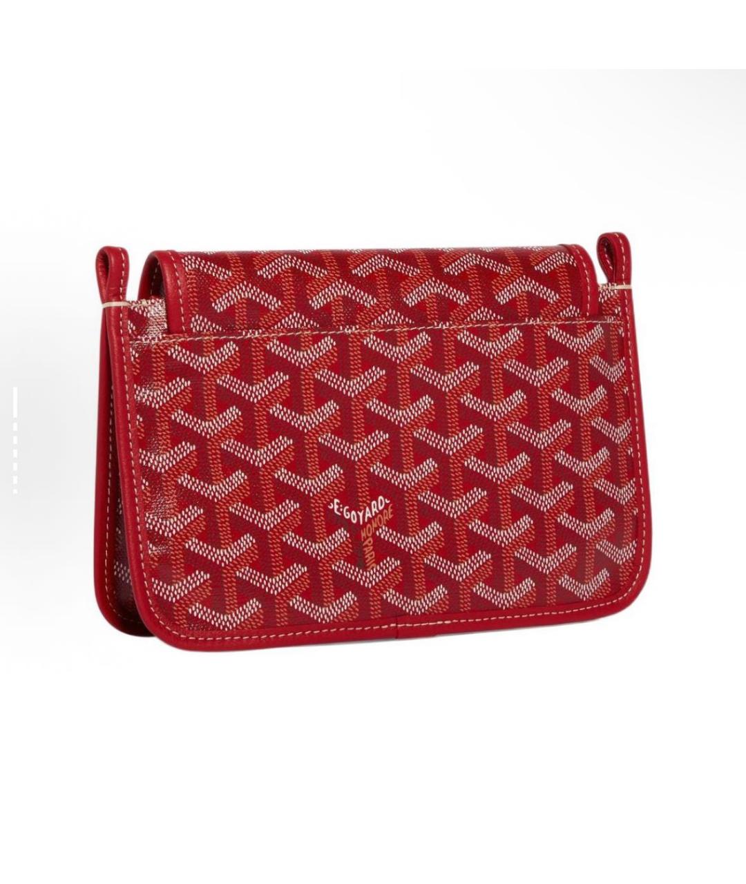 GOYARD Красная кожаная сумка через плечо, фото 3