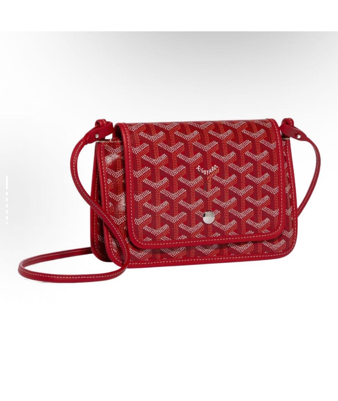 GOYARD Красная кожаная сумка через плечо, фото 5