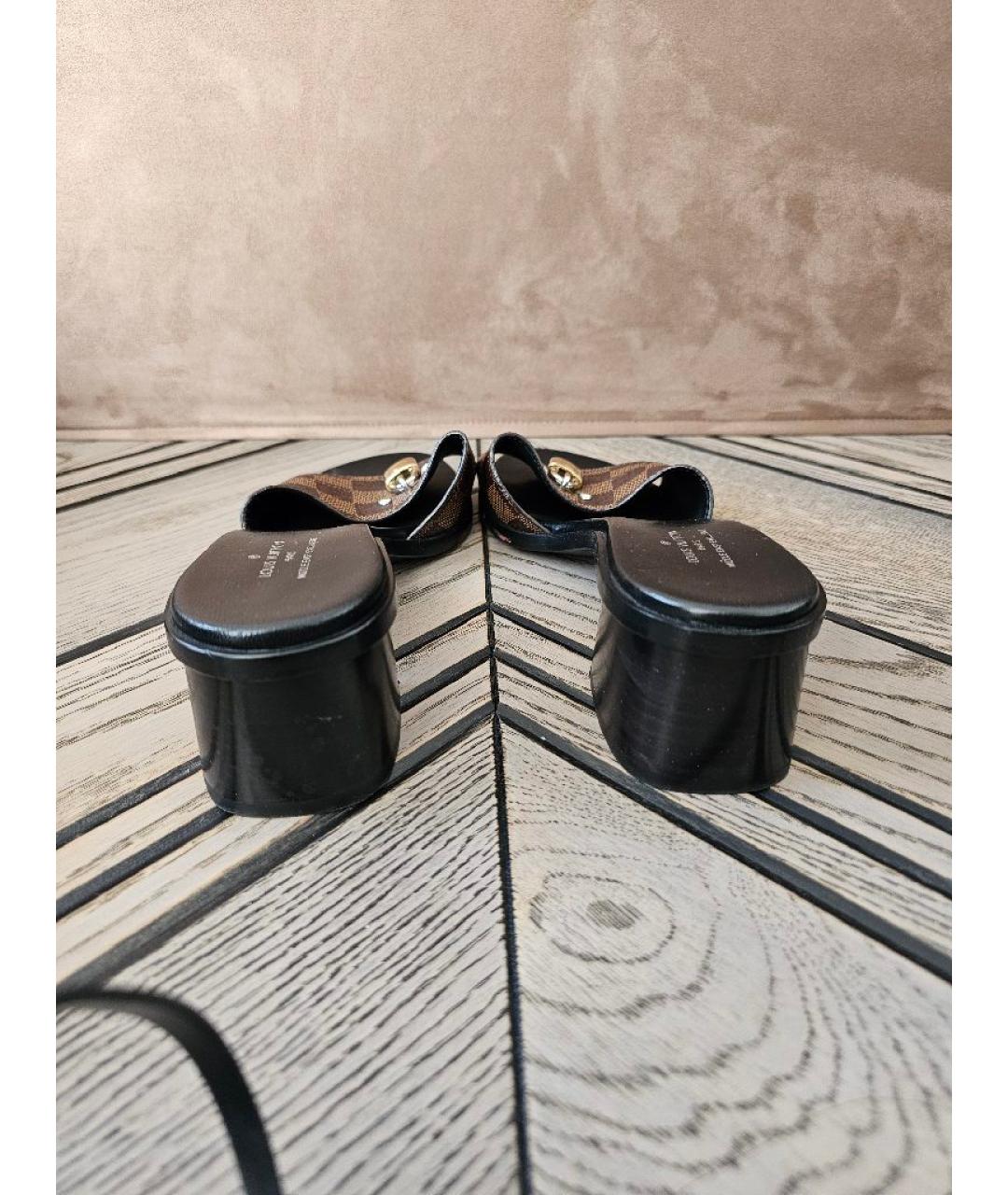 LOUIS VUITTON Коричневые сандалии, фото 4