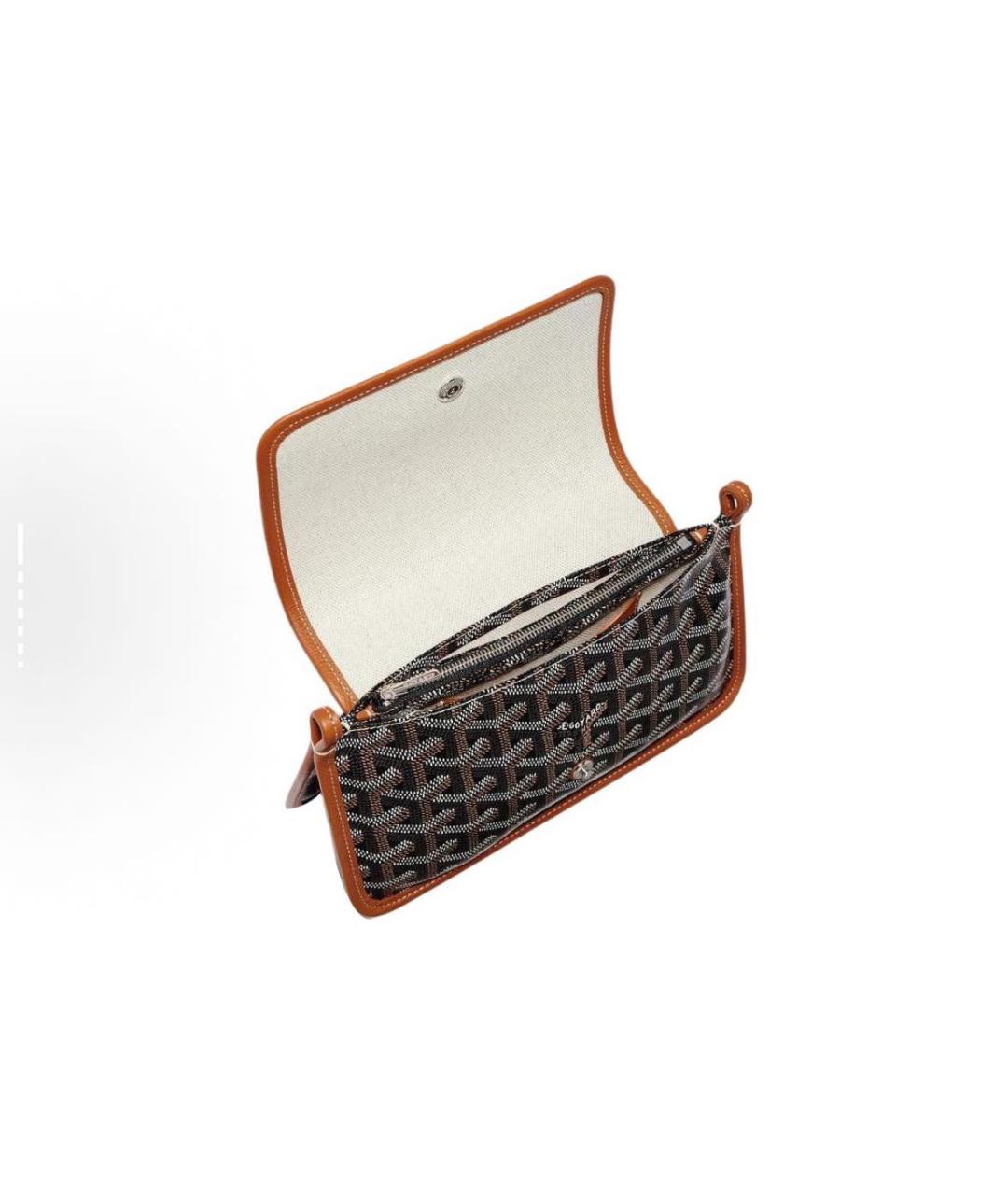 GOYARD Коричневая кожаная сумка через плечо, фото 4