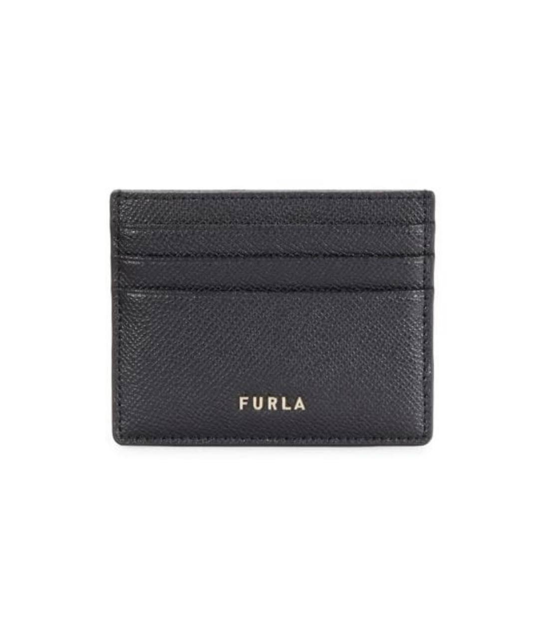 FURLA Черный кожаный кардхолдер, фото 1