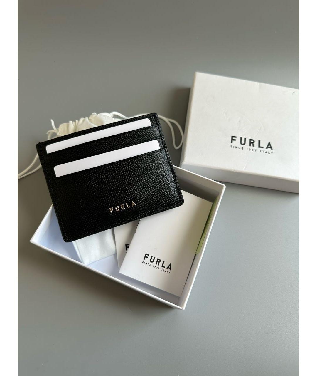 FURLA Черный кожаный кардхолдер, фото 6