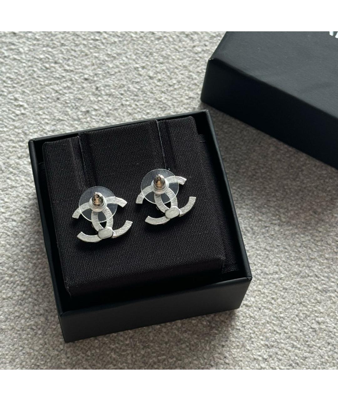CHANEL Серебряные латунные серьги, фото 5