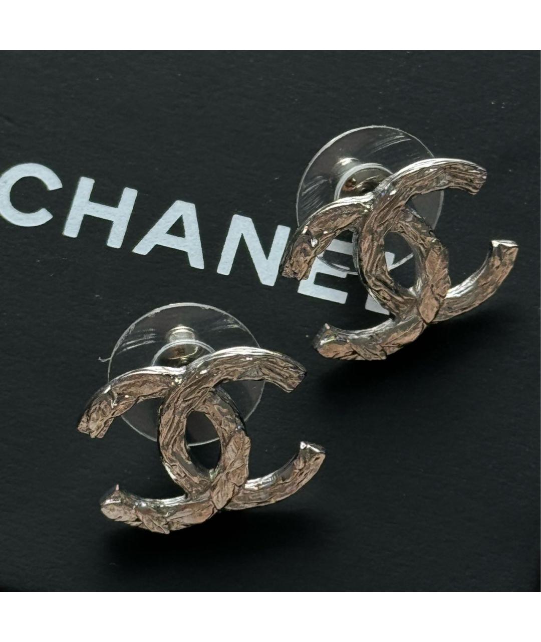 CHANEL Серебряные латунные серьги, фото 4