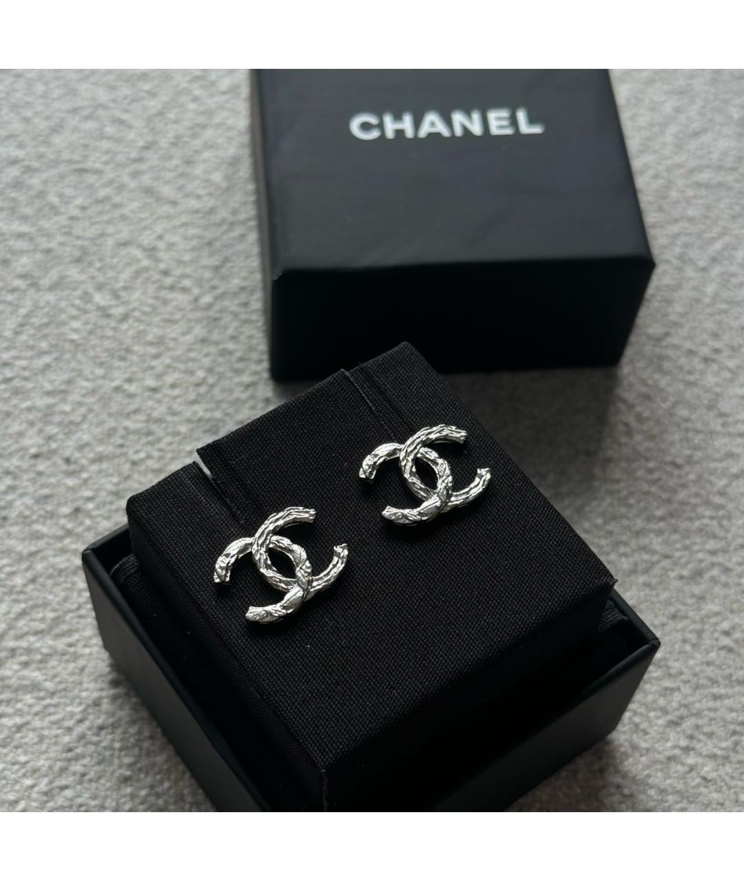 CHANEL Серебряные латунные серьги, фото 2