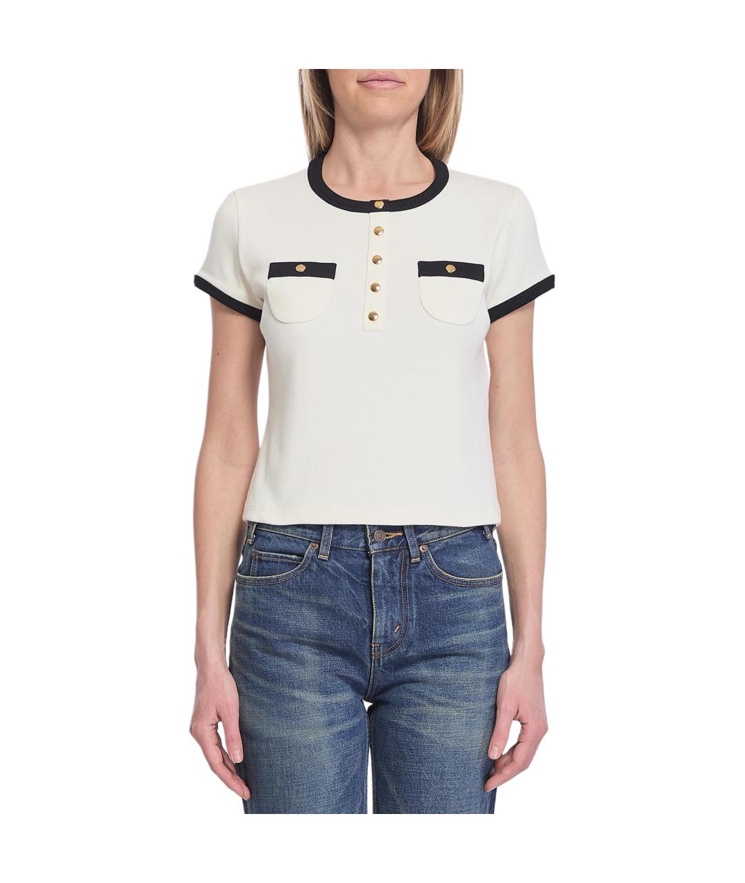 CELINE Белый хлопковый джемпер / свитер, фото 3