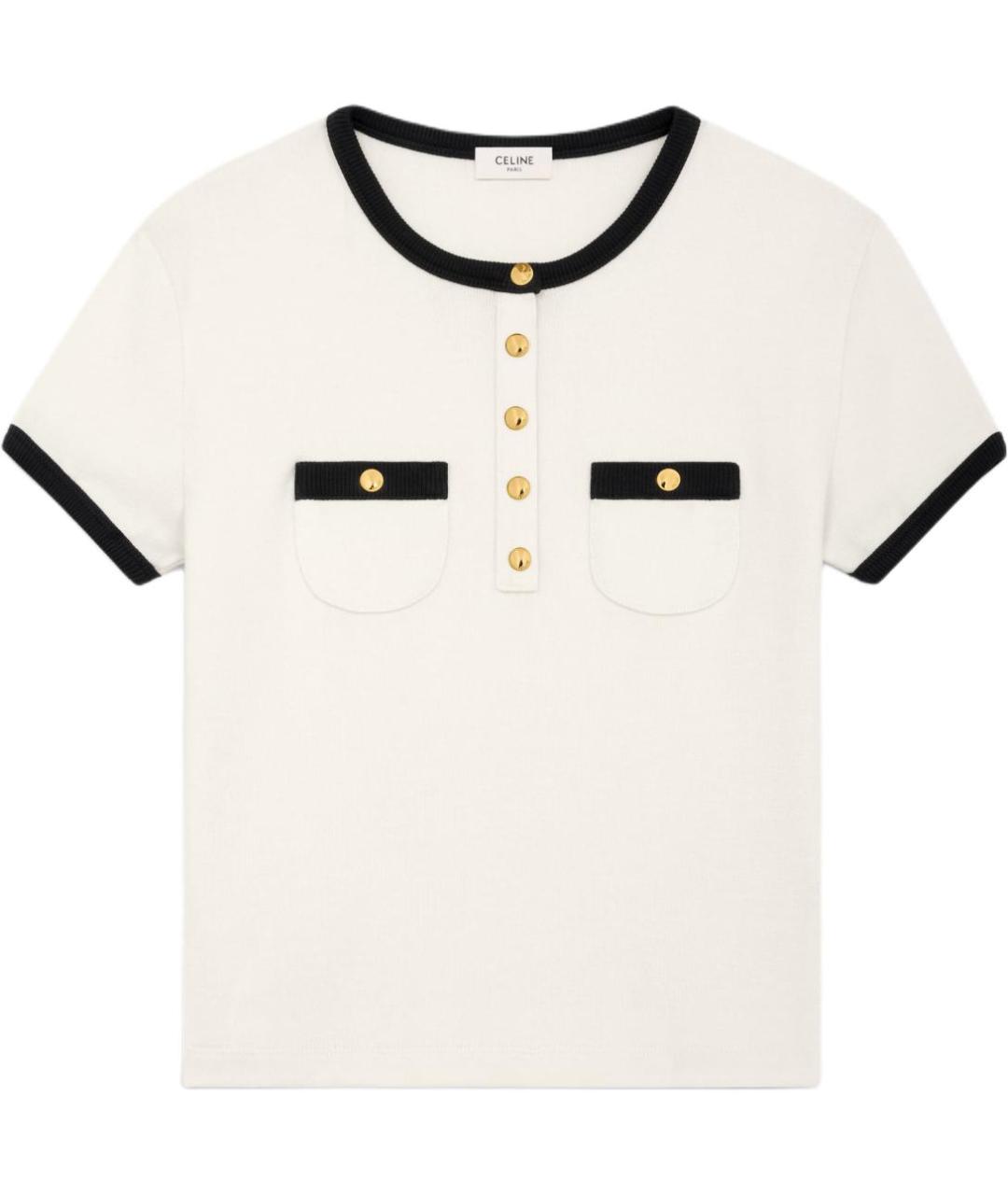 CELINE Белый хлопковый джемпер / свитер, фото 1