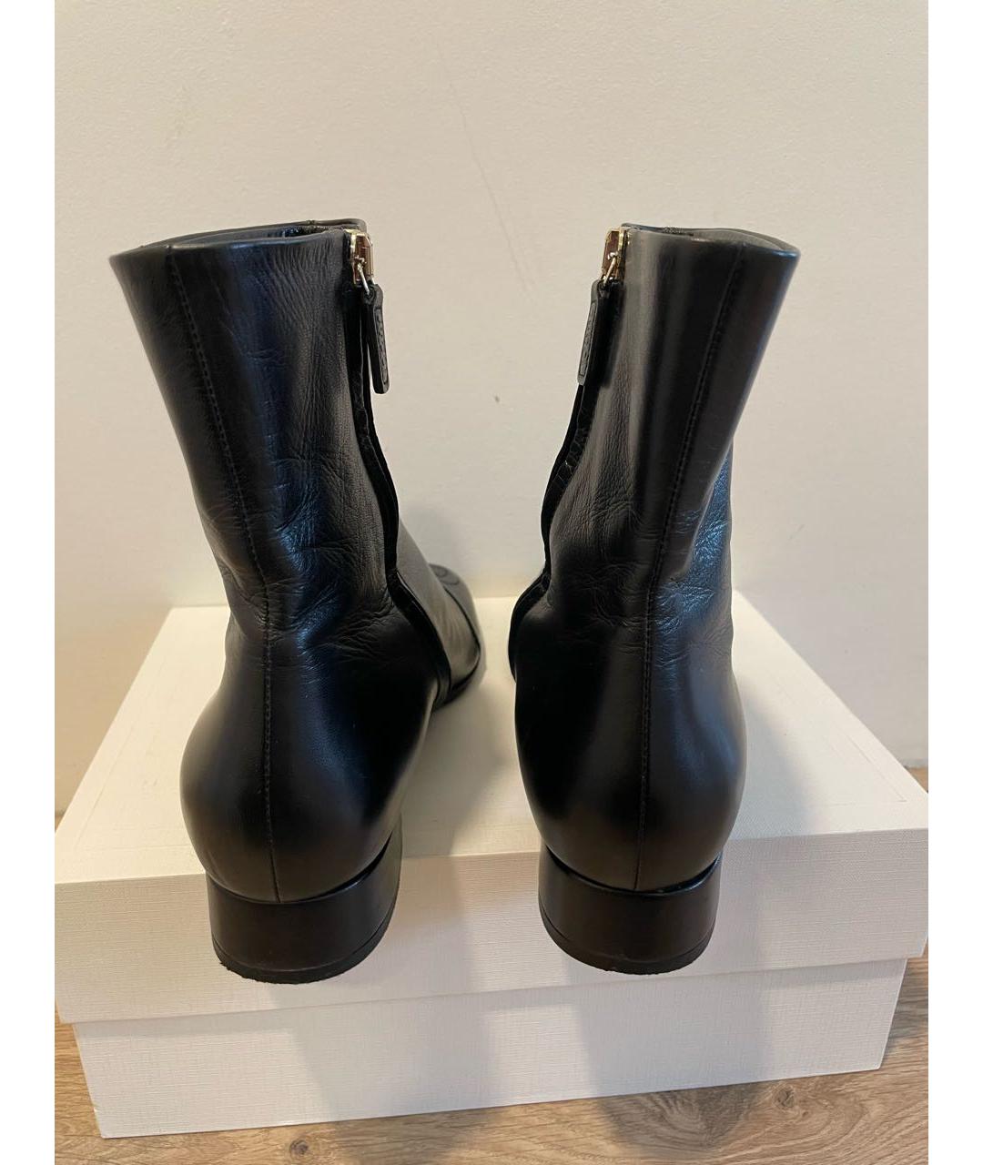GUCCI Черные кожаные полусапоги, фото 3