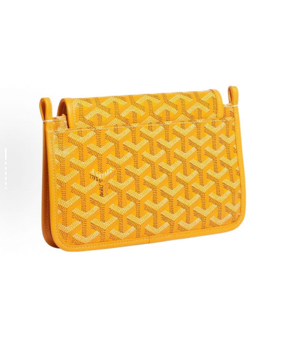 GOYARD Желтая кожаная сумка через плечо, фото 3