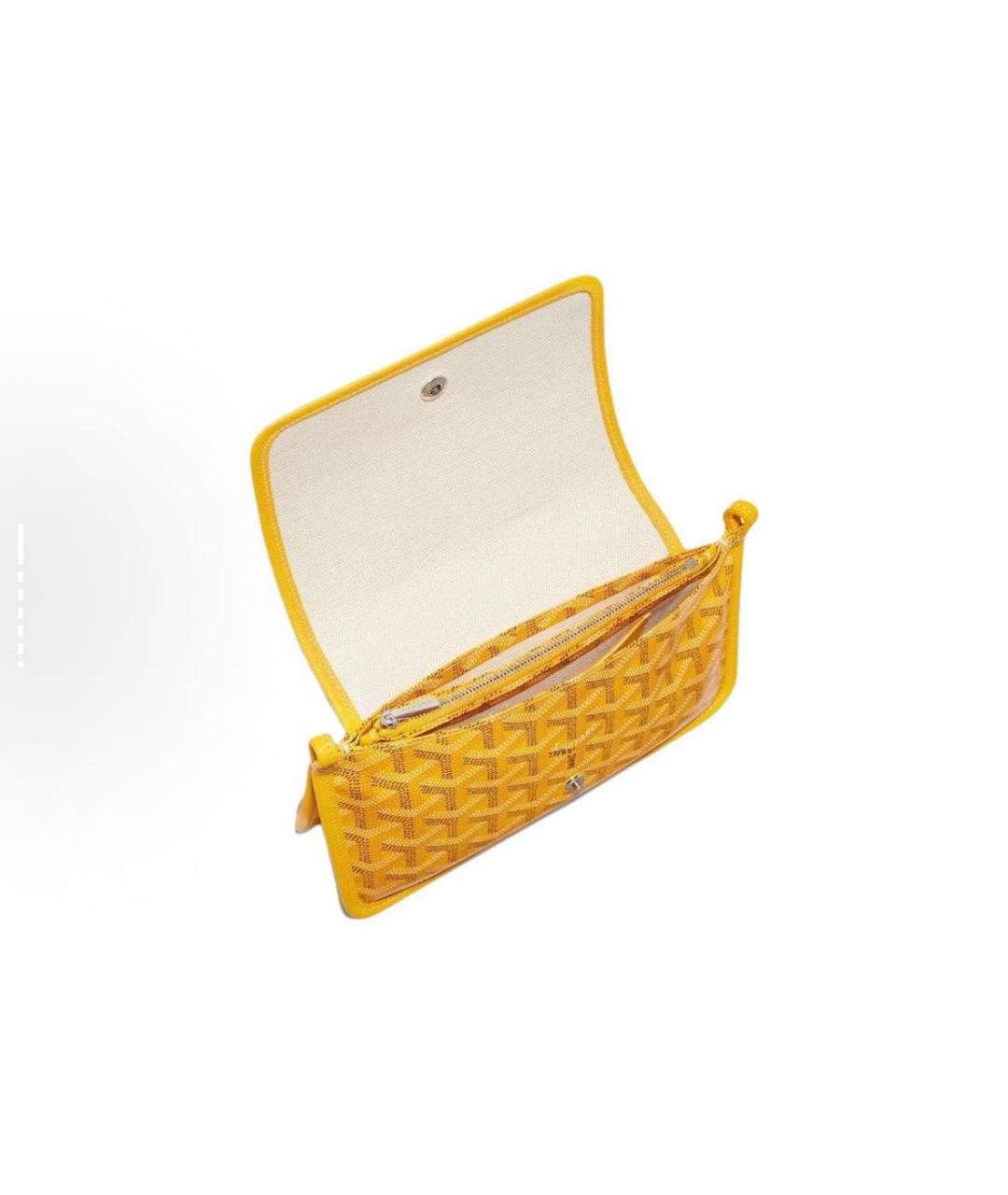 GOYARD Желтая кожаная сумка через плечо, фото 4