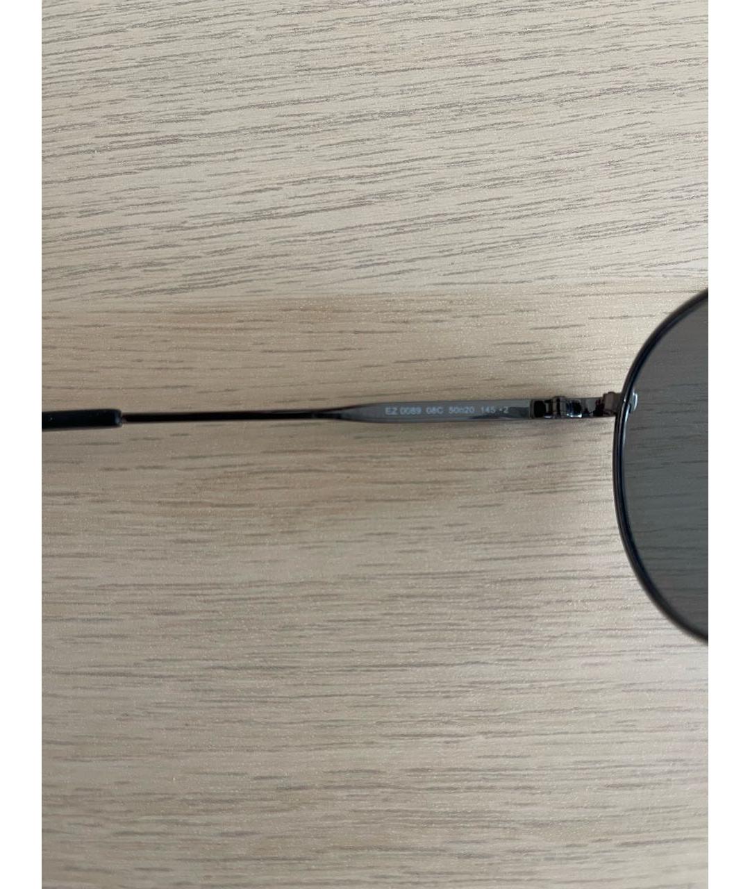 ZEGNA Антрацитовые металлические солнцезащитные очки, фото 5