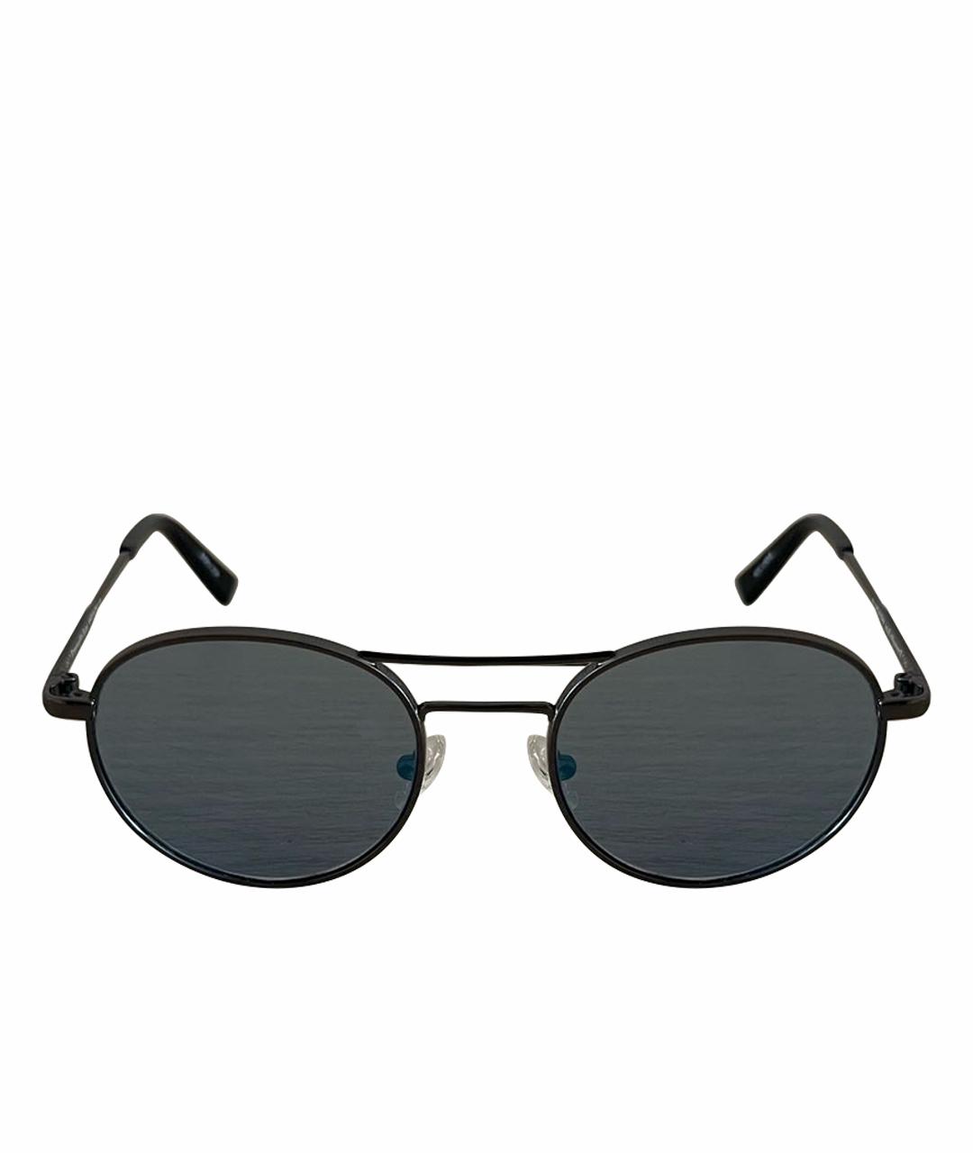 ZEGNA Антрацитовые металлические солнцезащитные очки, фото 1