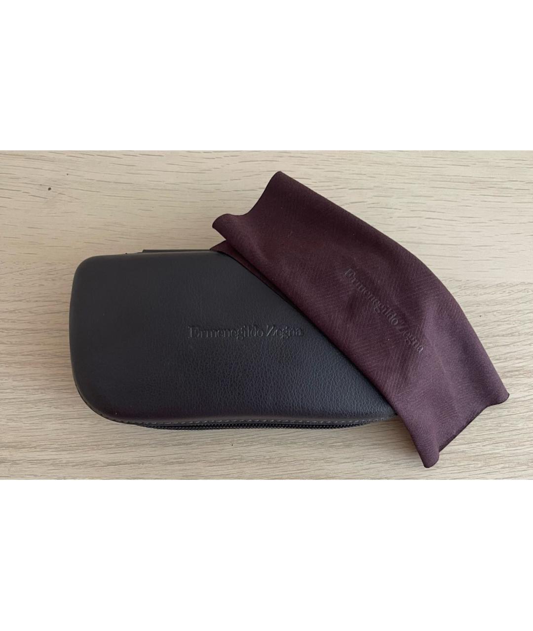 ZEGNA Антрацитовые металлические солнцезащитные очки, фото 4