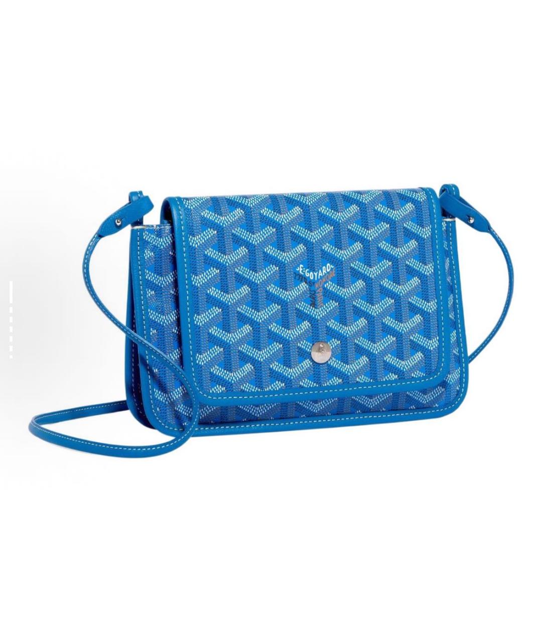 GOYARD Голубая кожаная сумка через плечо, фото 5
