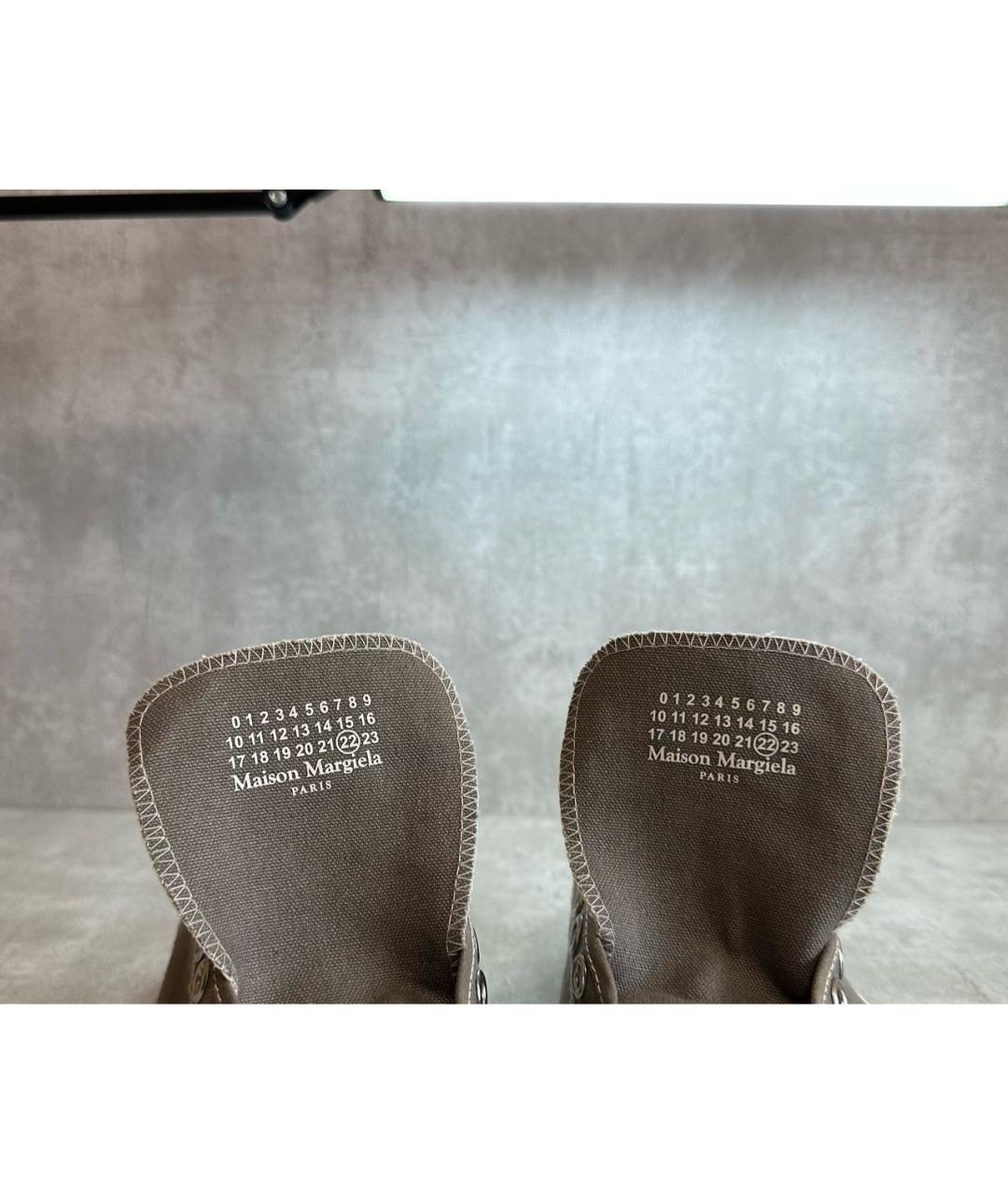 MAISON MARGIELA Серые текстильные кеды, фото 5