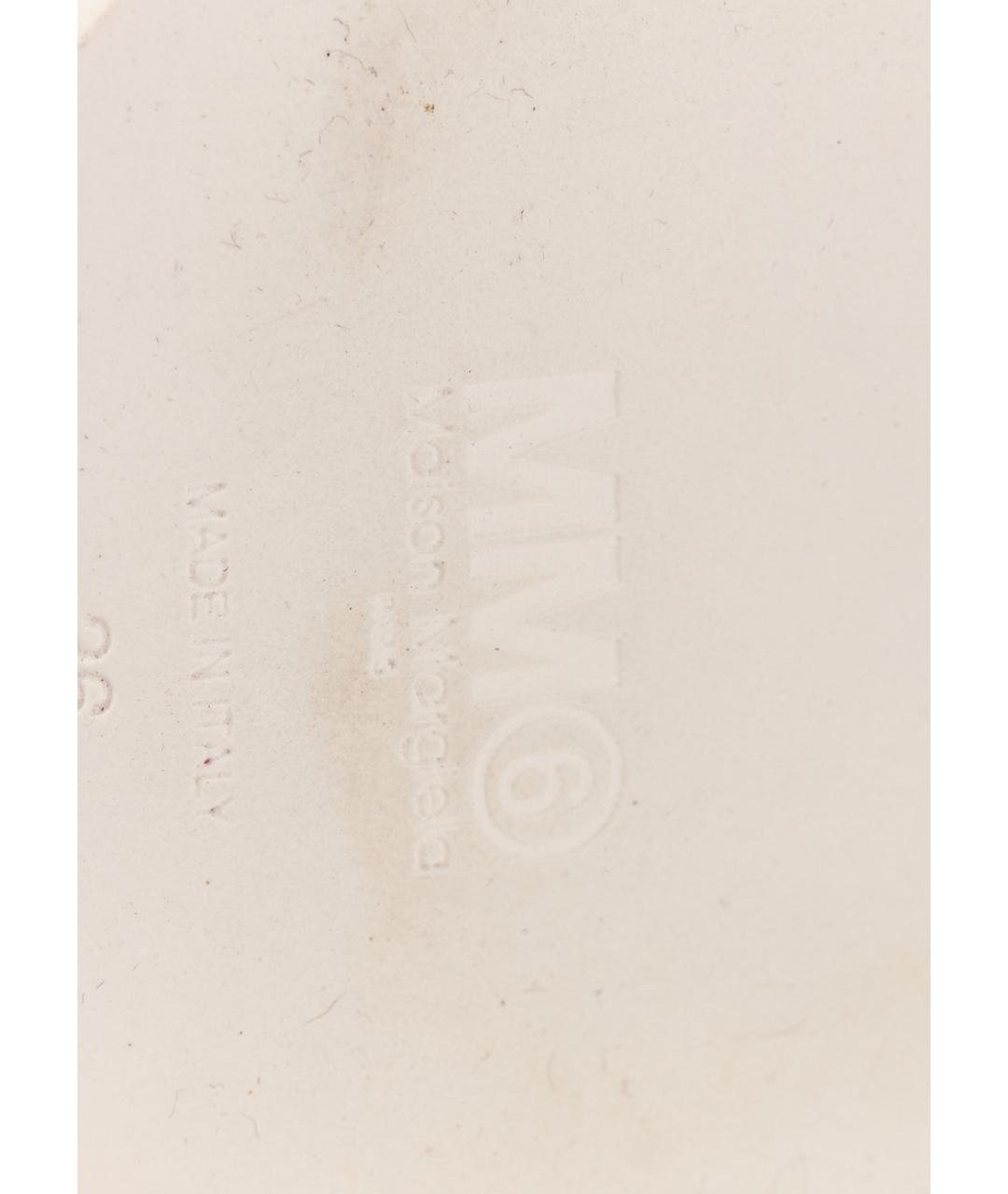 MM6 MAISON MARGIELA Серебряные кожаные ботильоны, фото 5