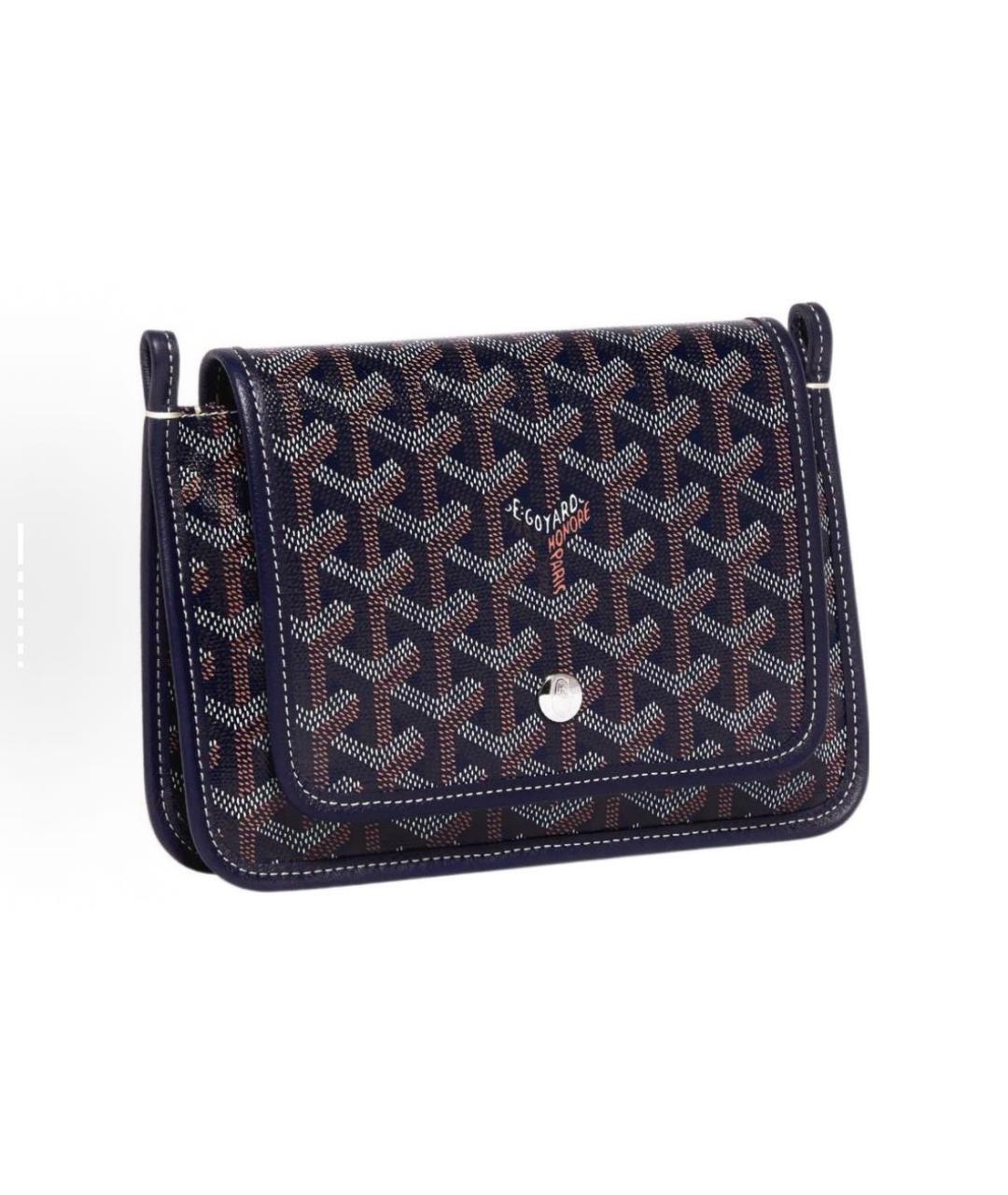 GOYARD Темно-синяя кожаная сумка через плечо, фото 2