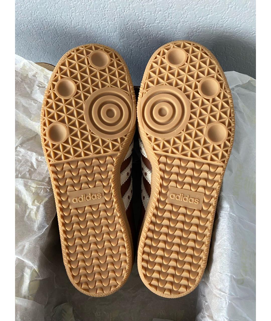 ADIDAS Коричневые кожаные кроссовки, фото 6