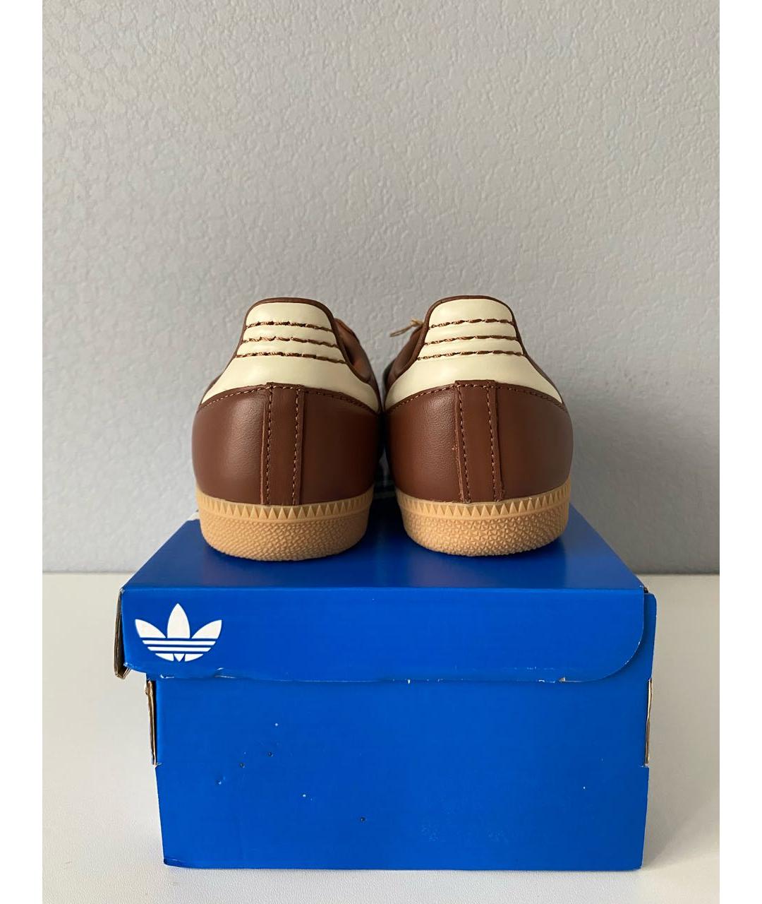 ADIDAS Коричневые кожаные кроссовки, фото 5