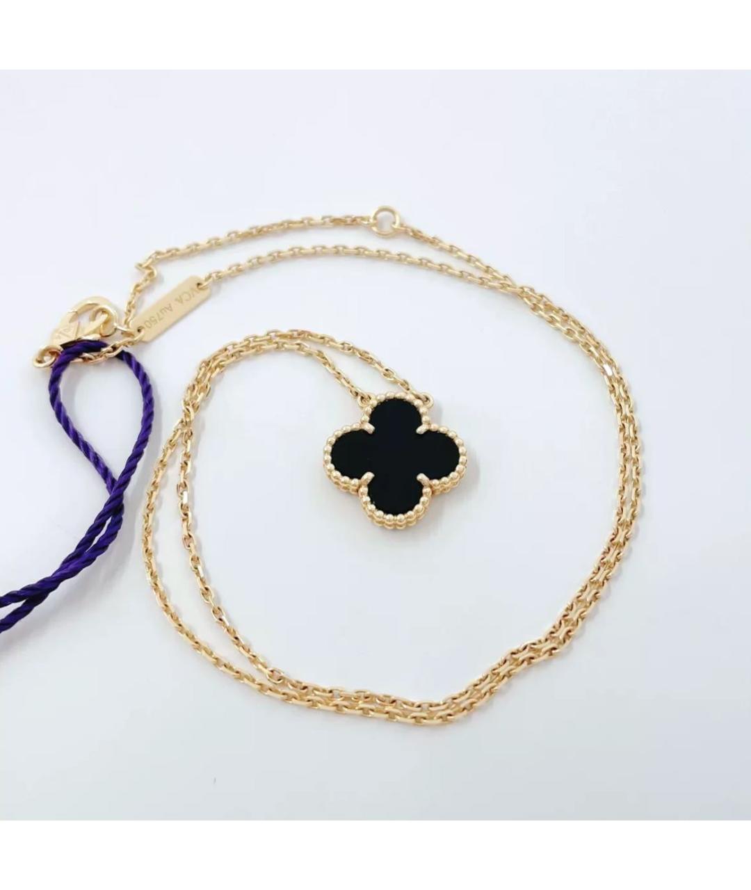 VAN CLEEF & ARPELS Черная подвеска из желтого золота, фото 2