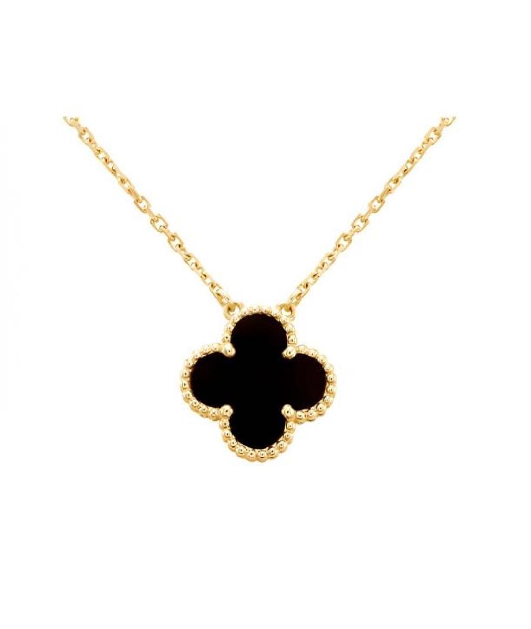 VAN CLEEF & ARPELS Черная подвеска из желтого золота, фото 1