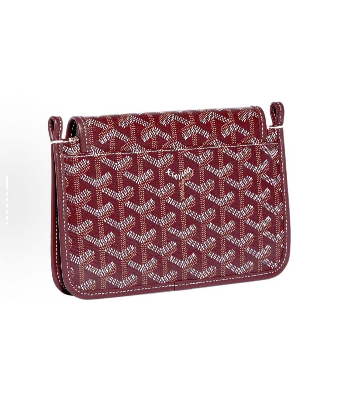 GOYARD Бордовая кожаная сумка через плечо, фото 3