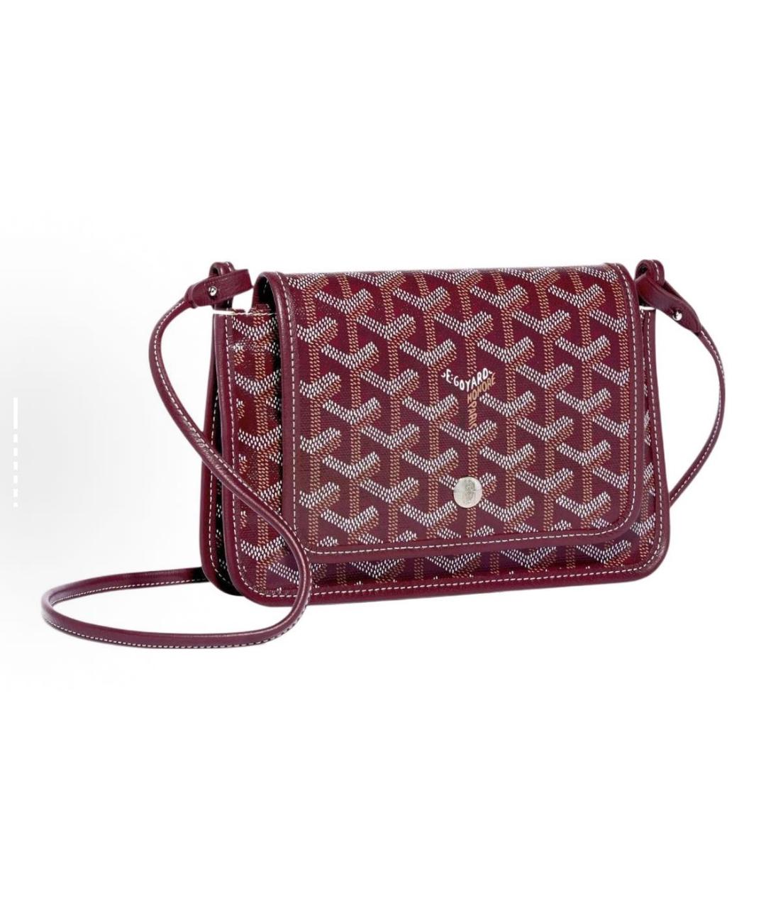 GOYARD Бордовая кожаная сумка через плечо, фото 5