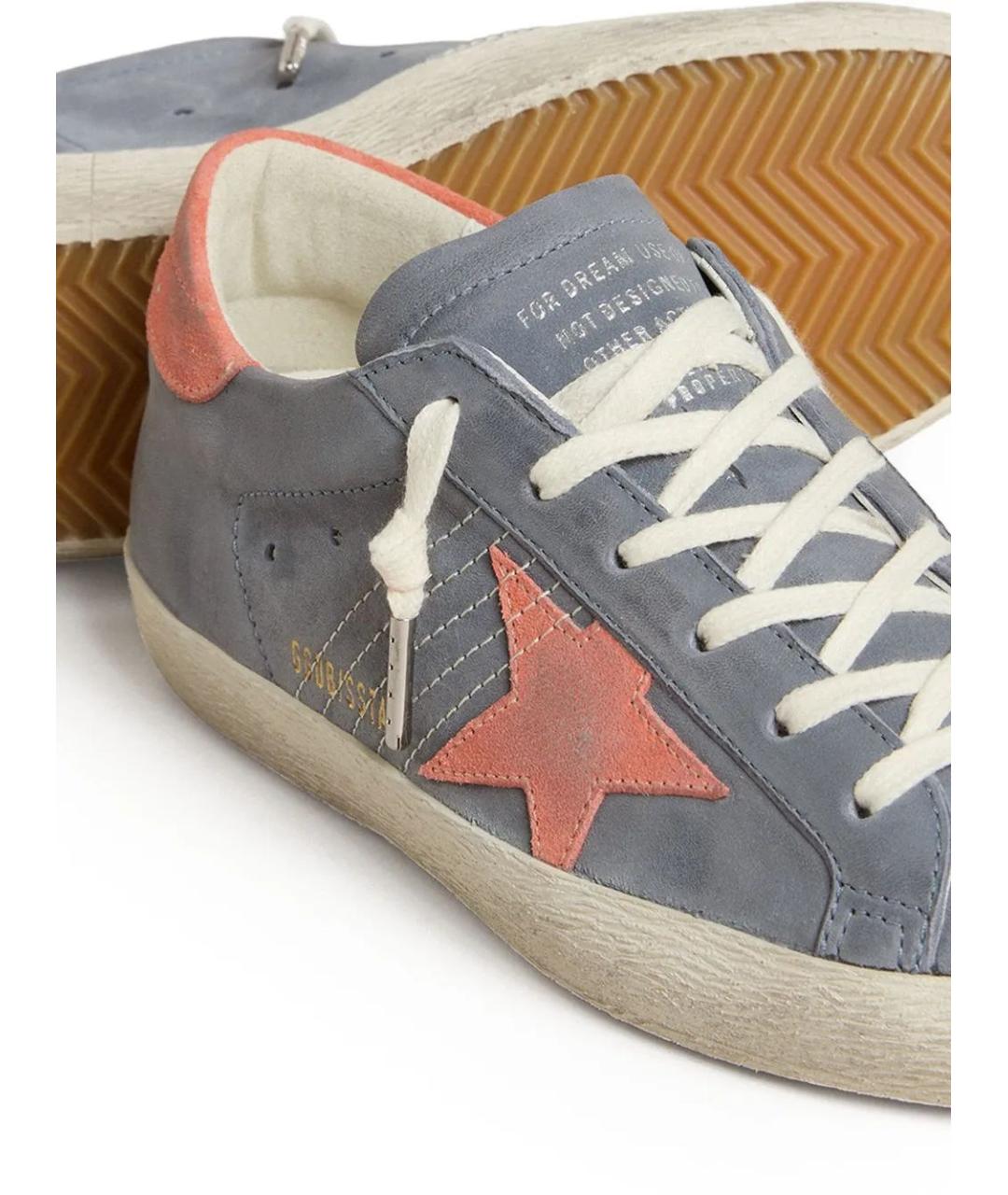 GOLDEN GOOSE DELUXE BRAND Голубые кожаные кеды, фото 4